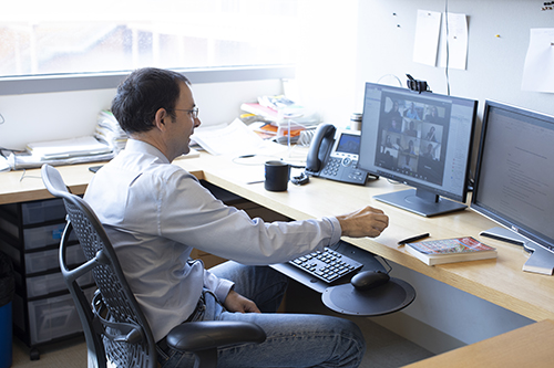 Professor Daniel Michon on a Zoom call