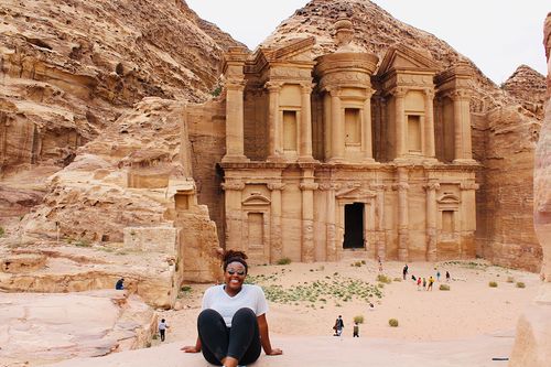 JaDa Johnson ’21, pictured during her study abroad experience in Jordan