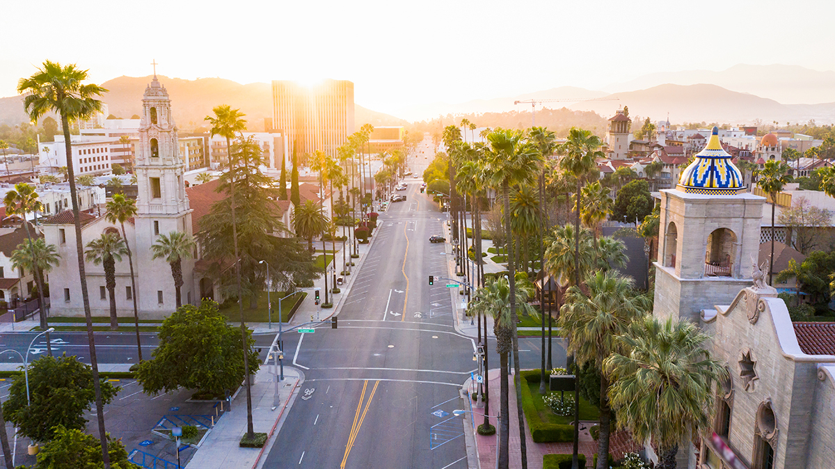 Sunny streetscape