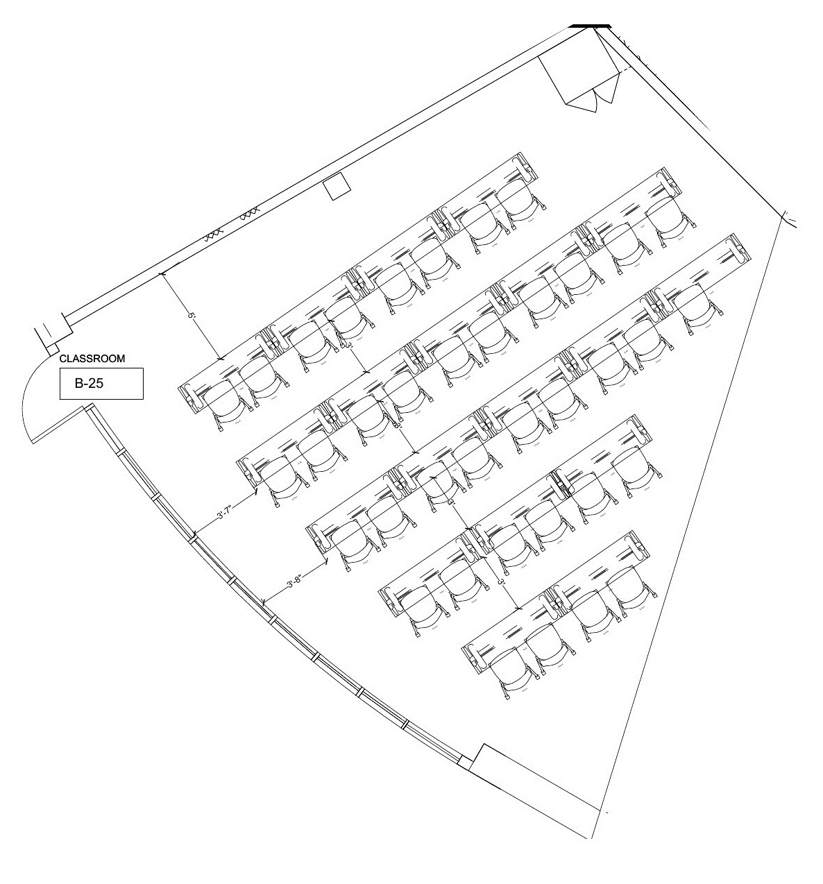 Seating chart of Bauer 25