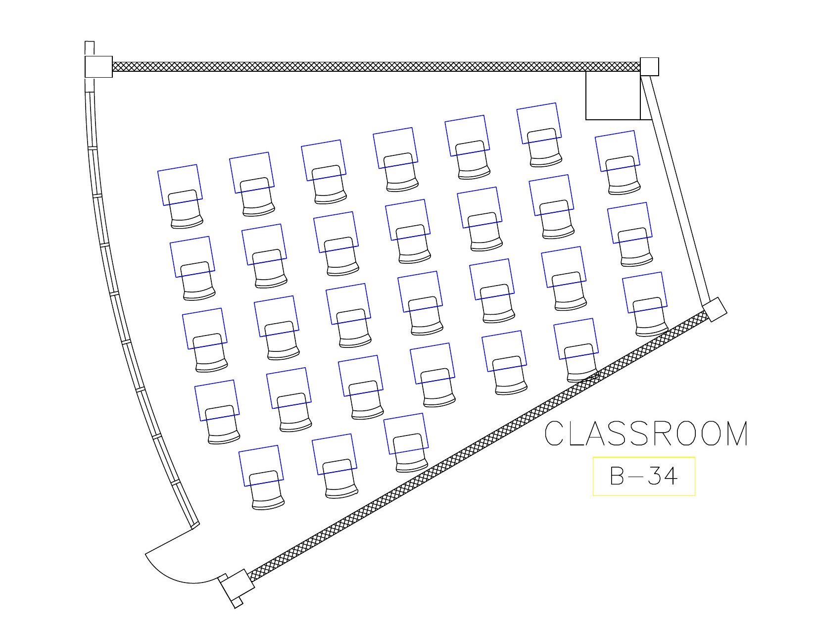 Seating chart of Bauer 34