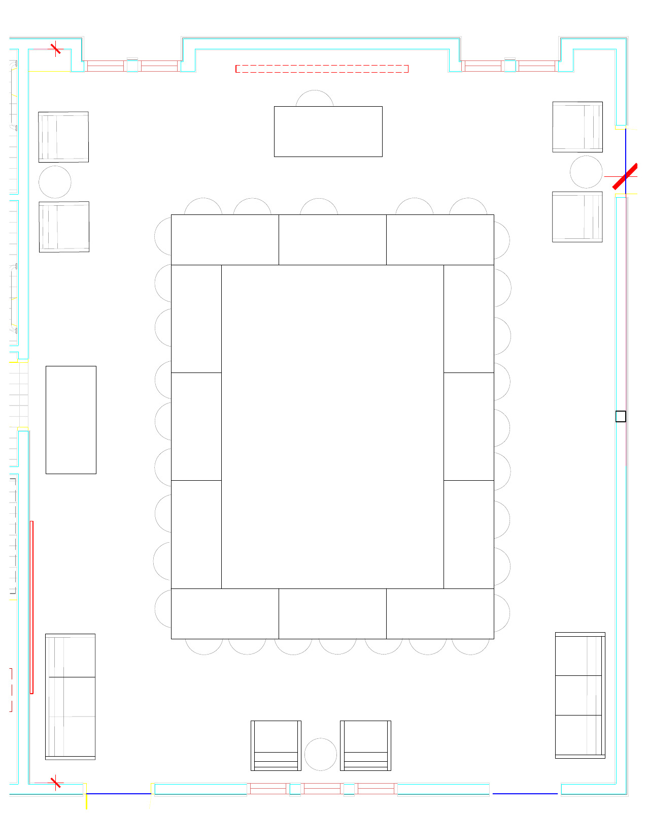 Seating chart for Biszantz Classroom