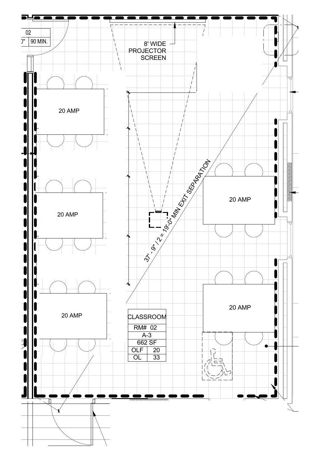 Seating chart for Center Court D2