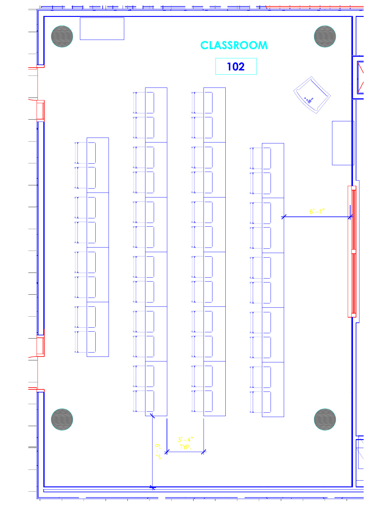 Seating chart for Kravis 102