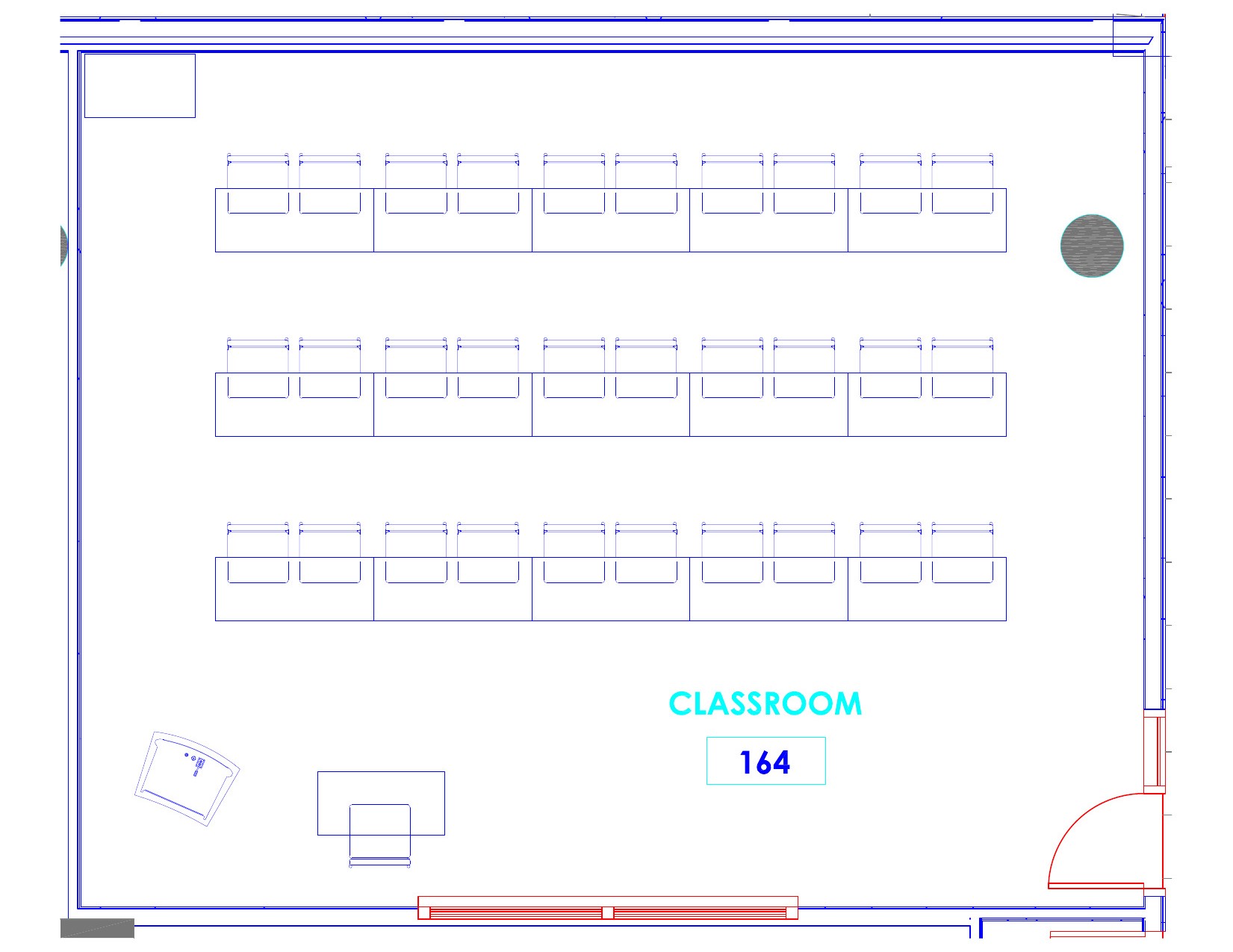 Seating chart for Kravis 164