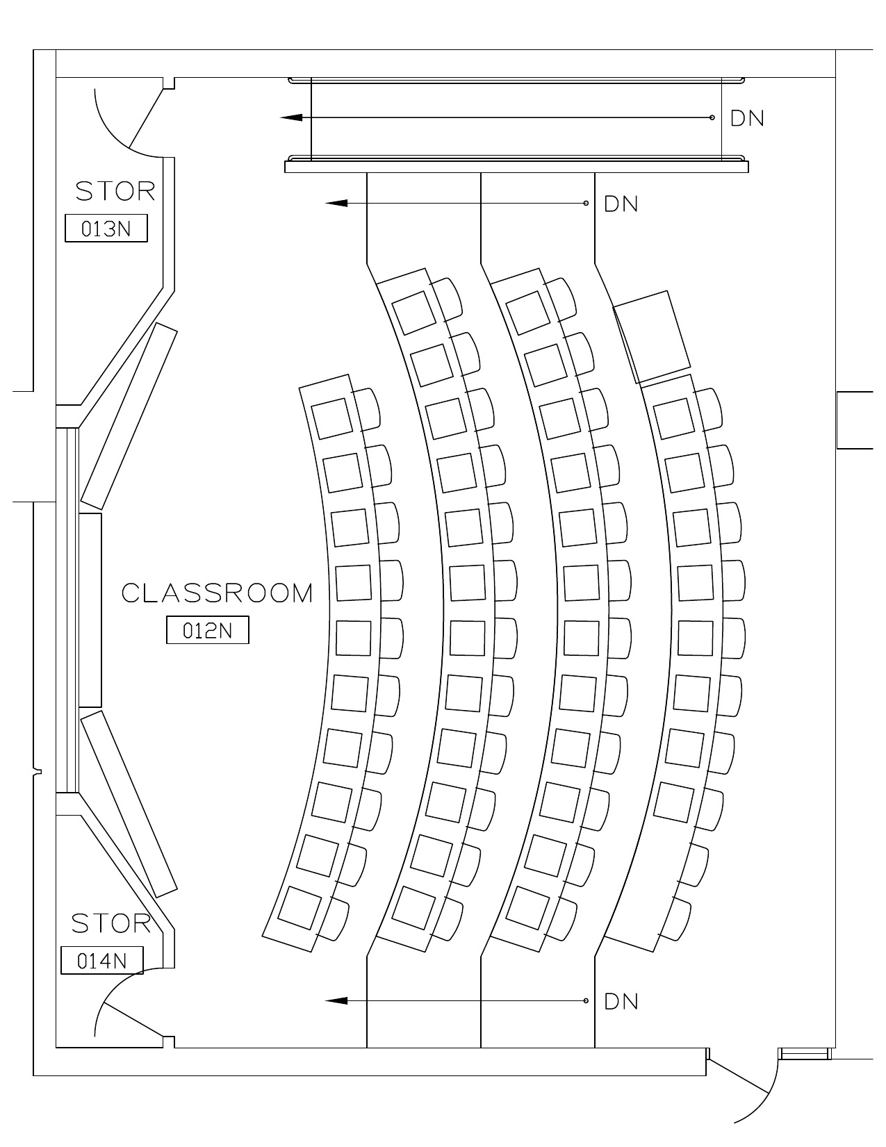 Seating chart for Roberts North 12