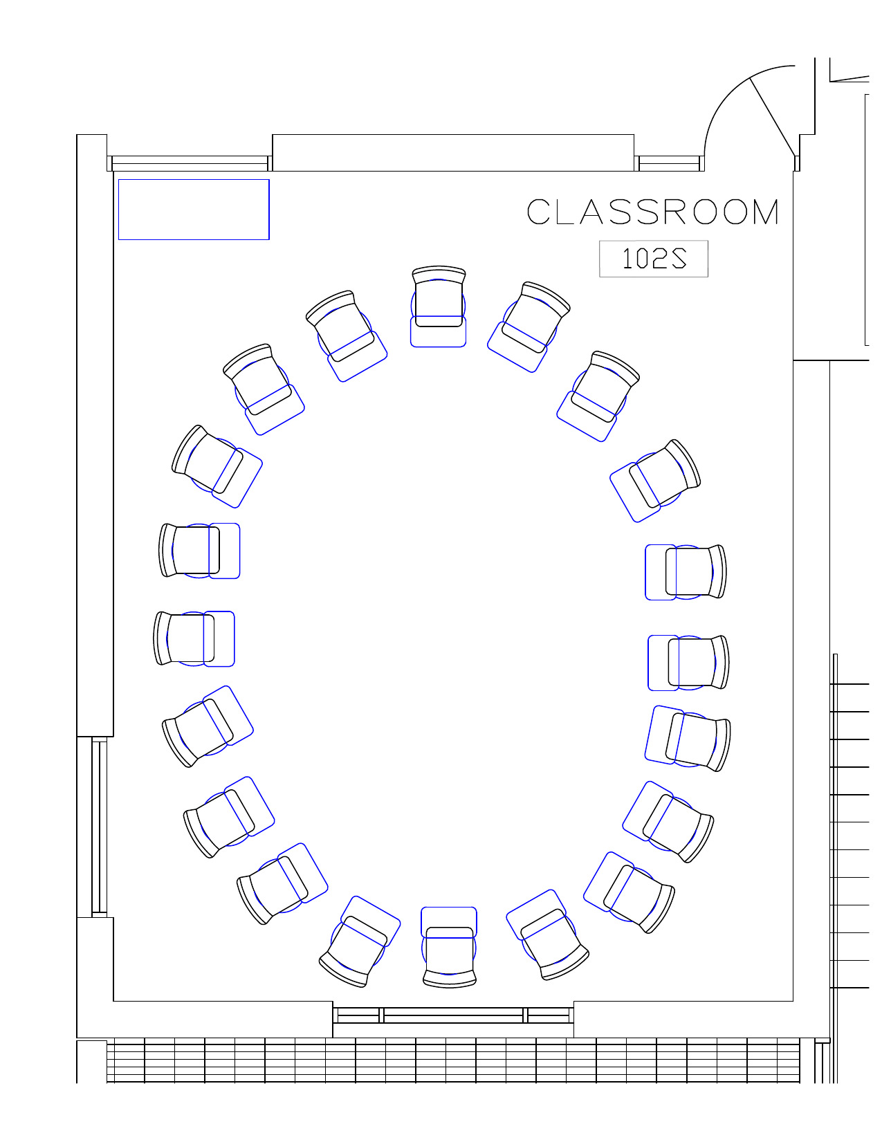 Seating chart for Roberts South 102