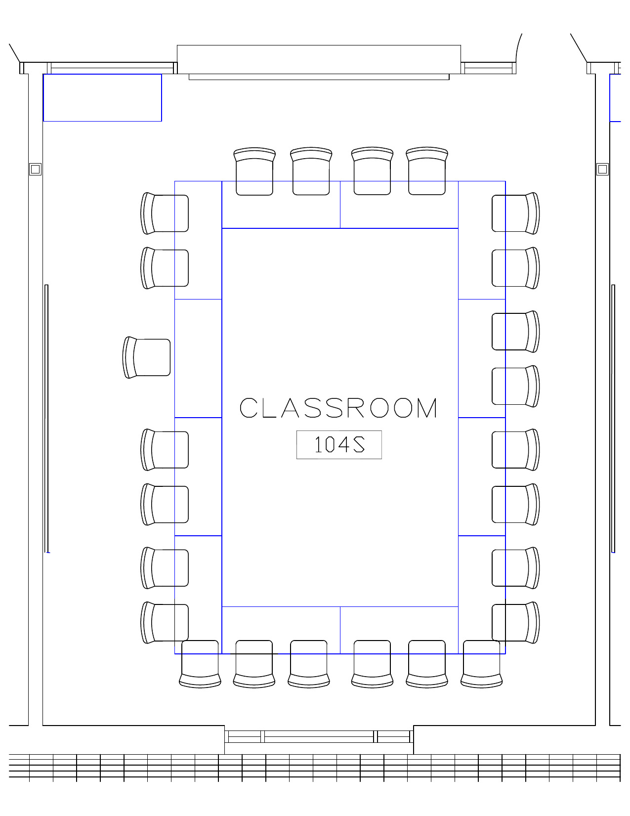 Seating chart of Roberts South 104