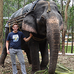 Student with Elephant