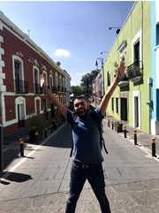 Angel in the city of Puebla