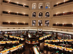 Studying for finals in the State Library of Victoria