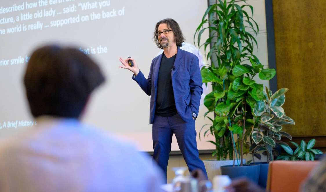 Prof. James Kreines talking at the Ath