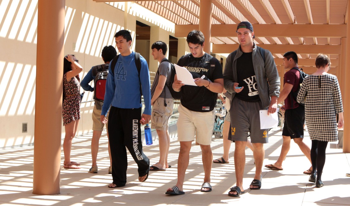Students on campus