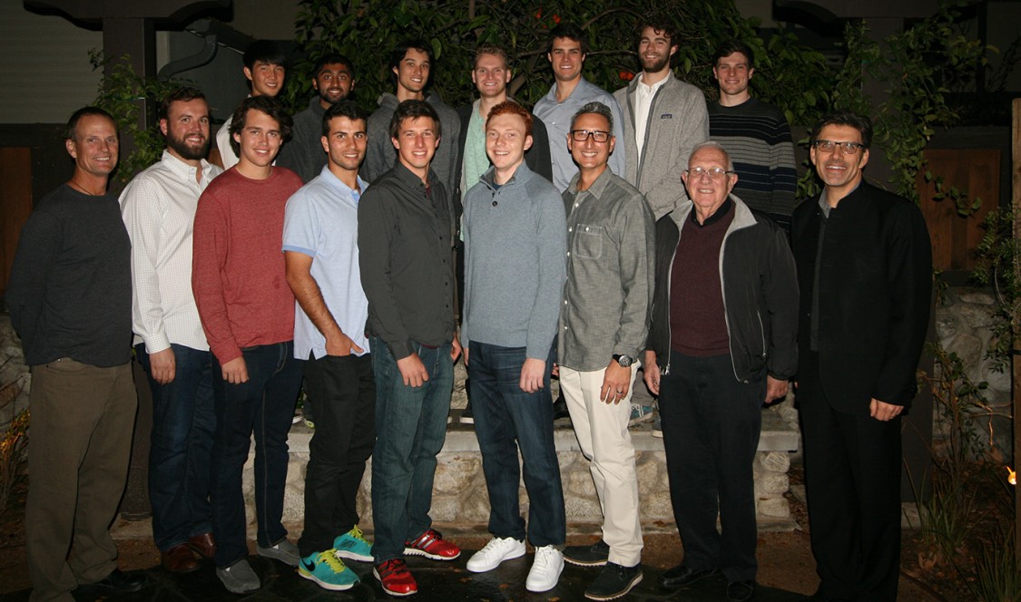 CMS Men's Tennis with CMC President Hiram Chodosh