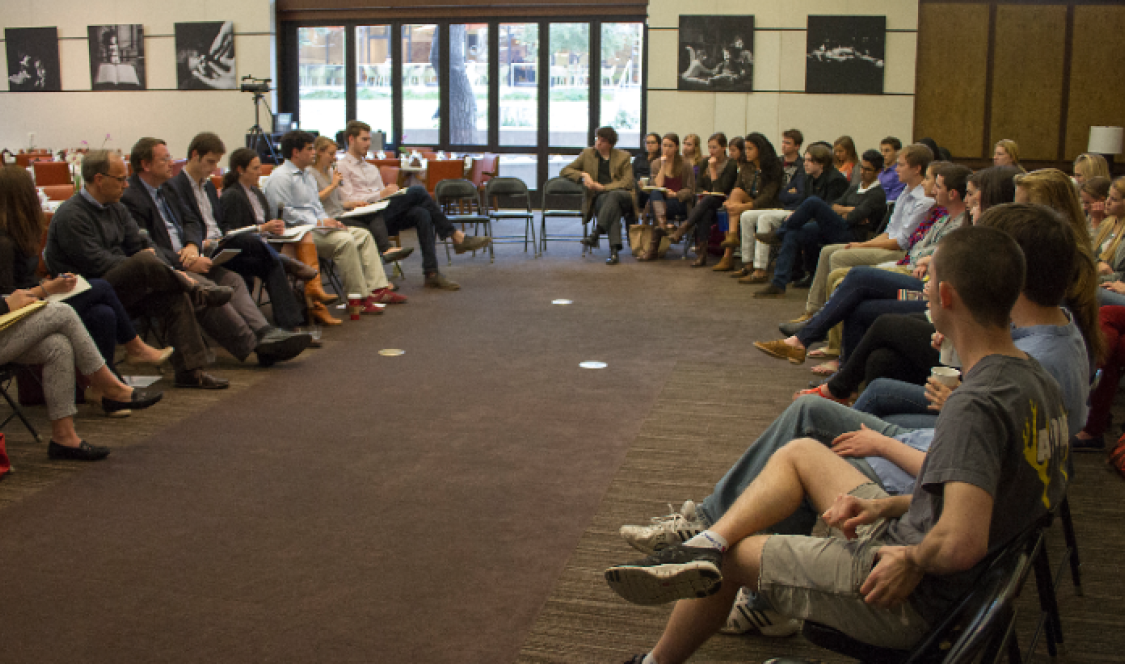 Faculty and students gather for The Current, a forum for lively, engaged debate on timely topics