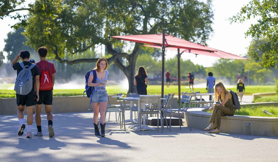 Walking on campus
