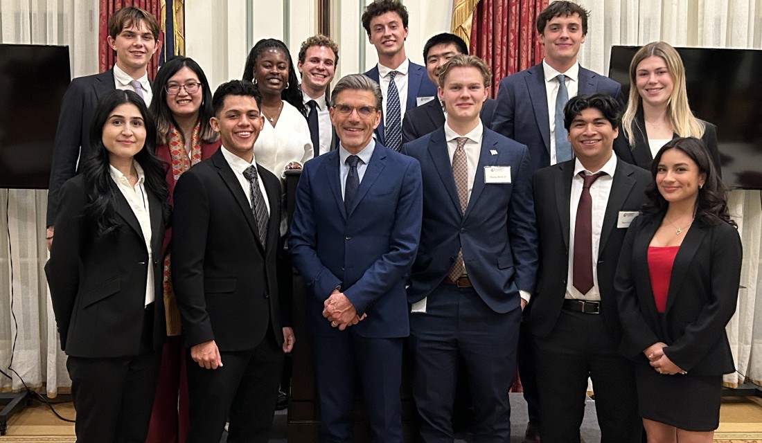 President Chodosh with the Washington Program students