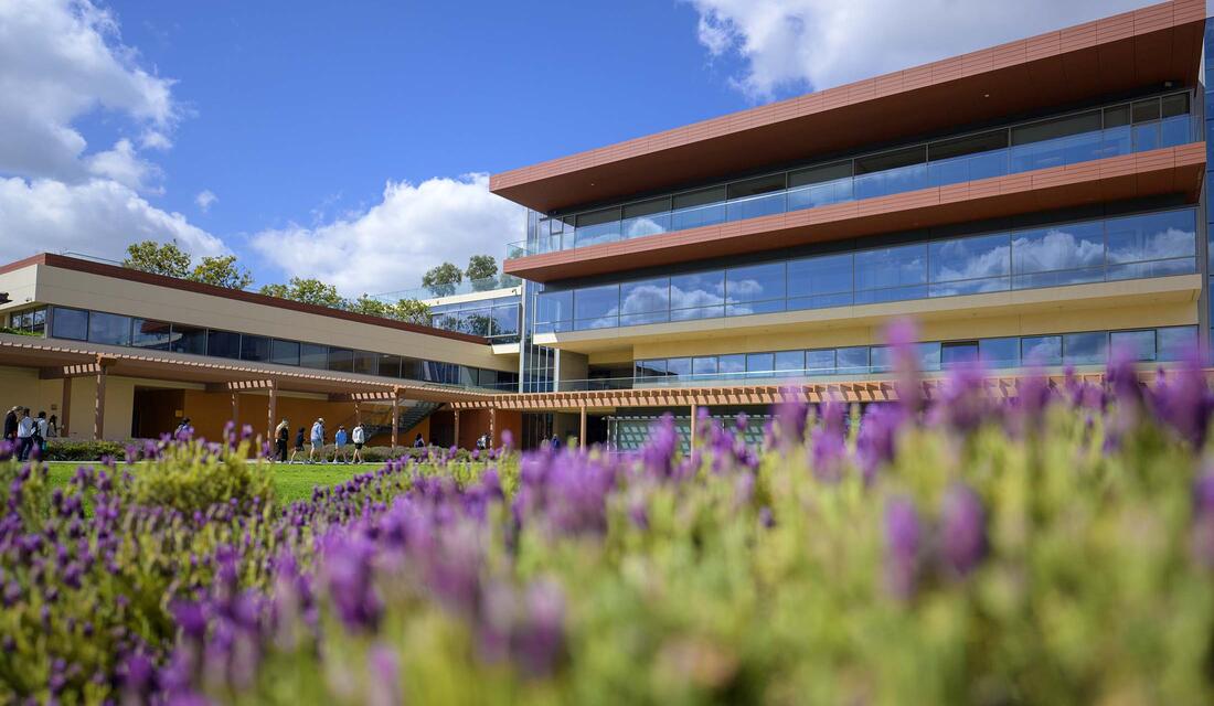 Kravis Center with foliage