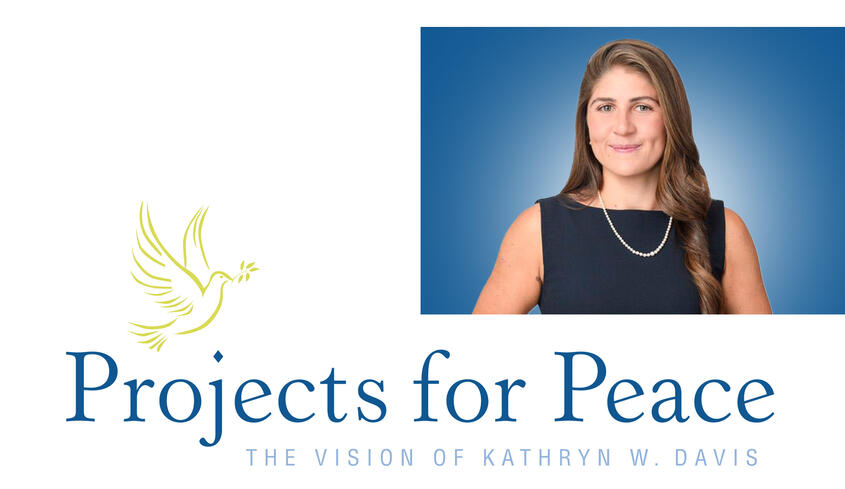 Anoush Baghdassarian ’17 image with Projects for Peace logo
