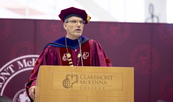 President Hiram Chodosh speaking at Convocation