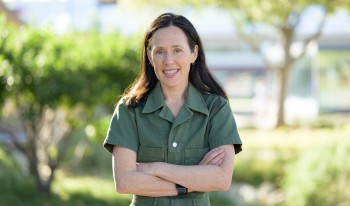 Prof. Lily Geismer standing oustide