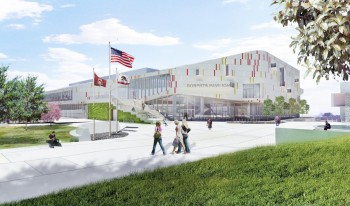 Exterior west side of Roberts Pavilion