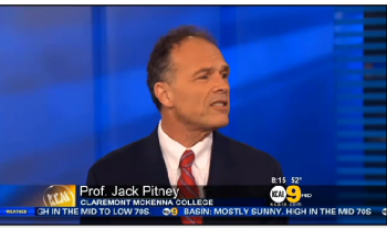 Prof. Jack Pitney was a guest on KCAL 9's Jan. 18 morning broadcast.
