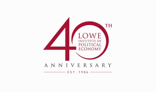 Lowe 40th Anniversary logo, 40 with the word anniversary beneath, established in 1986