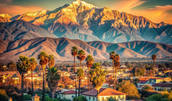 wide view of mt baldy and inland empire homes