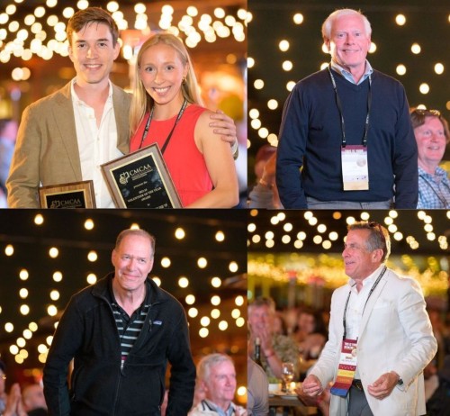 Clockwise: Adele English ’19 and Edgar Warnholtz Perez ’19; Bruce Soll ’79 P’12 P’15 P’17; Skip Weiss ’74; and Jay Flatley ’74.