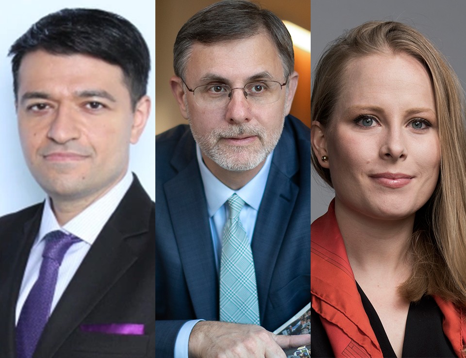 Sahil Kapur '09, Michael Shear '90, and Elise Viebeck '09