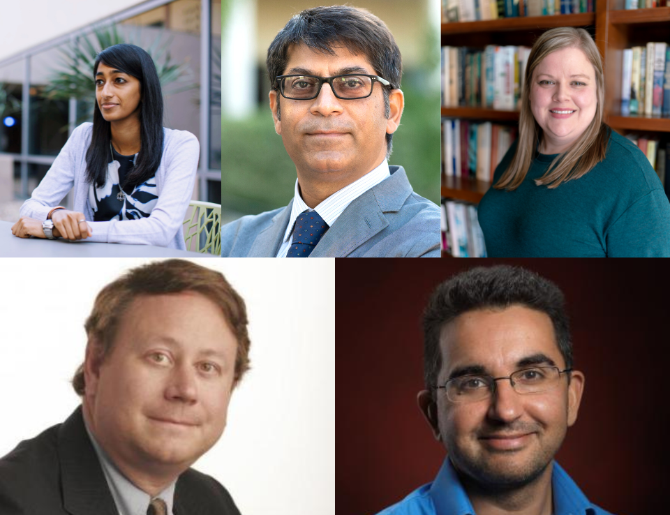 Andrew Busch, Nishant Dass, Megan Davidson, Sharda Umanath, and Jamel Veljii