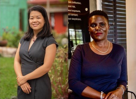 Takako Mino and Elaine Matovu