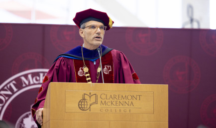 President Hiram Chodosh speaking at Convocation