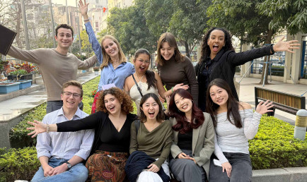Group of students during the Keck Vietnam trip