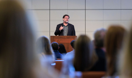 Jonah Goldberg speaking at the Ath
