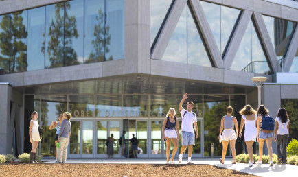 Students outside the RDSC building