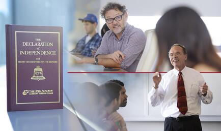 Montage photo with Prof. George Thomas and Prof. Jack Pitney