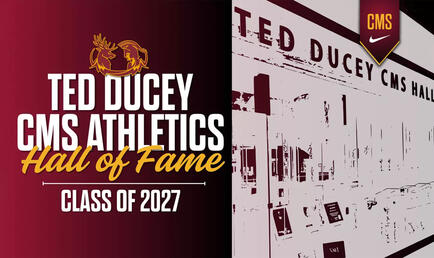 Ted Ducey CMS Athletics Hall of Fame graphic