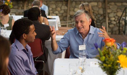 Nick Warner with student