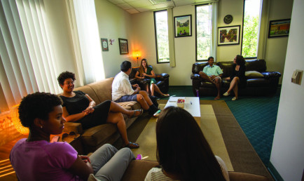 Students enjoy a moment in the CARE Center
