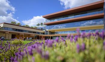 Kravis Center with foliage