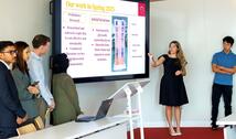 CMsci students giving a presentation