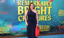 Shelby Van Pelt '02 at premiere of Remarkably Bright Creature movie