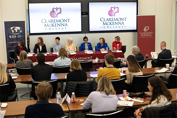 CMC Student attending The Role of Women in Defense Policy panel discussion